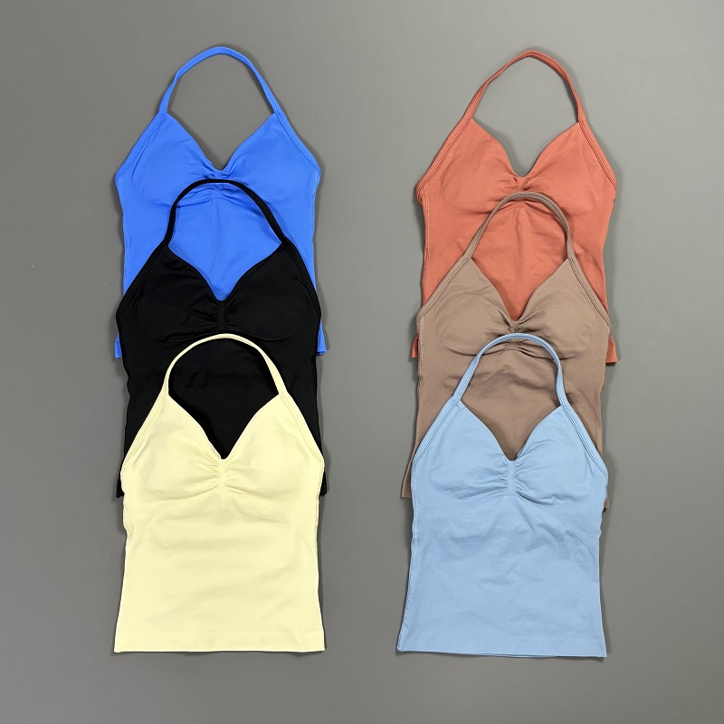 Suspender Tank Top - Sports Tank Top Women Halter V