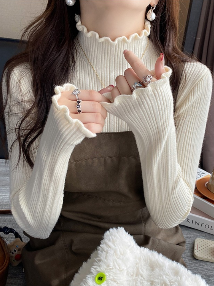 Base Layer Top - 2026 Casual Versatile Ruched Sweater Autumn
