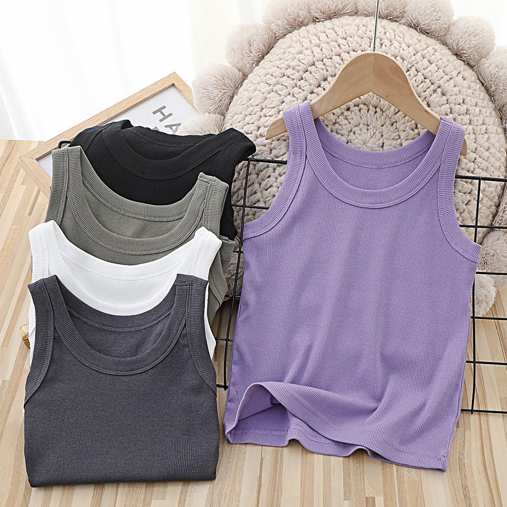 Summer Women Solid Round Neck  - Tank Top Ribbed recension och pris
