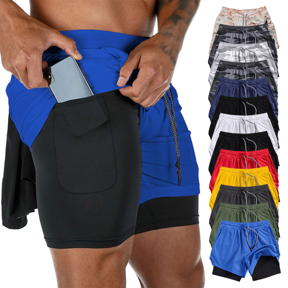 Men's Summer double-deck Quick - Compression Shorts Athletes recension och pris