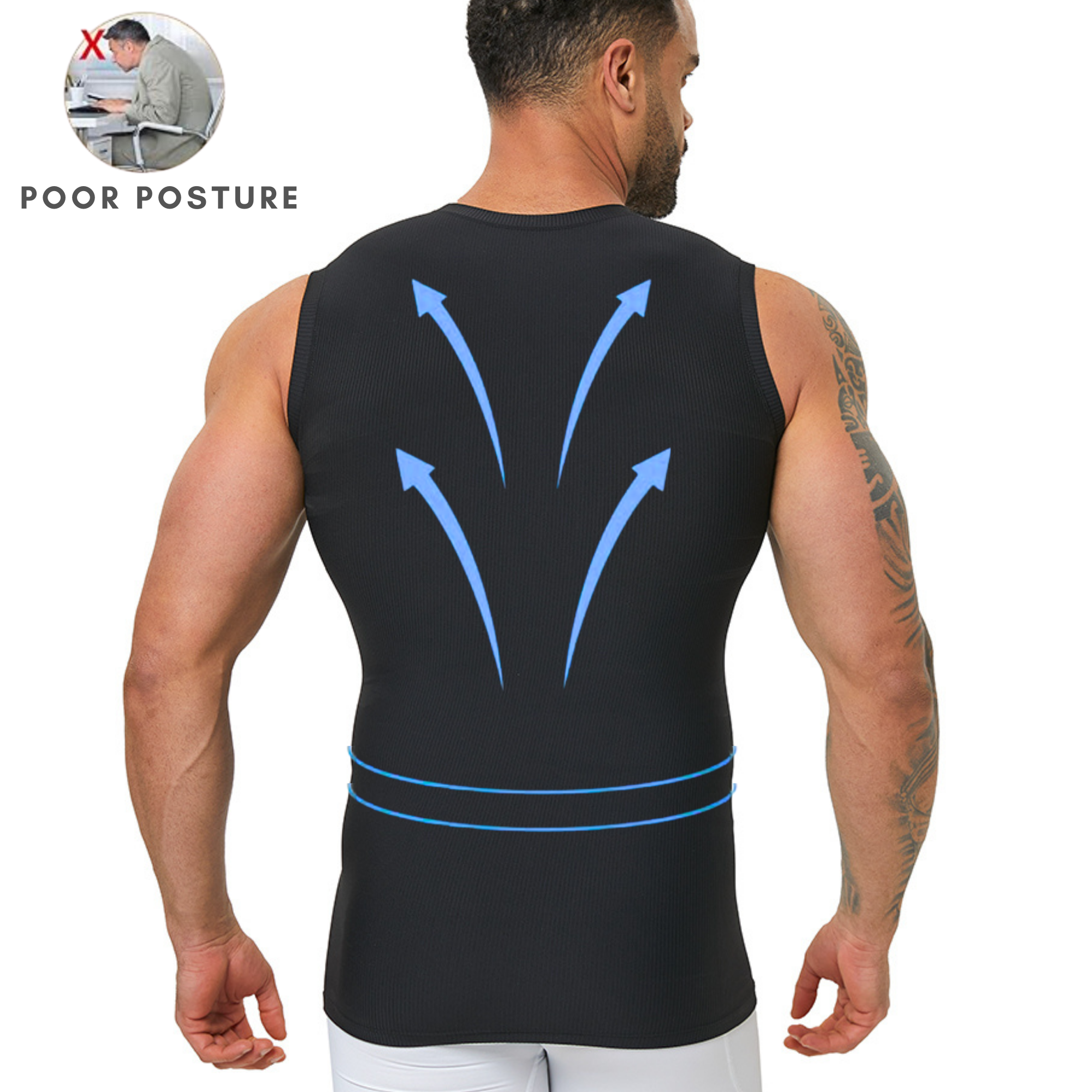 Men's Slim Fit Body Shaping Ve - Tank Top Ribbed recension och pris