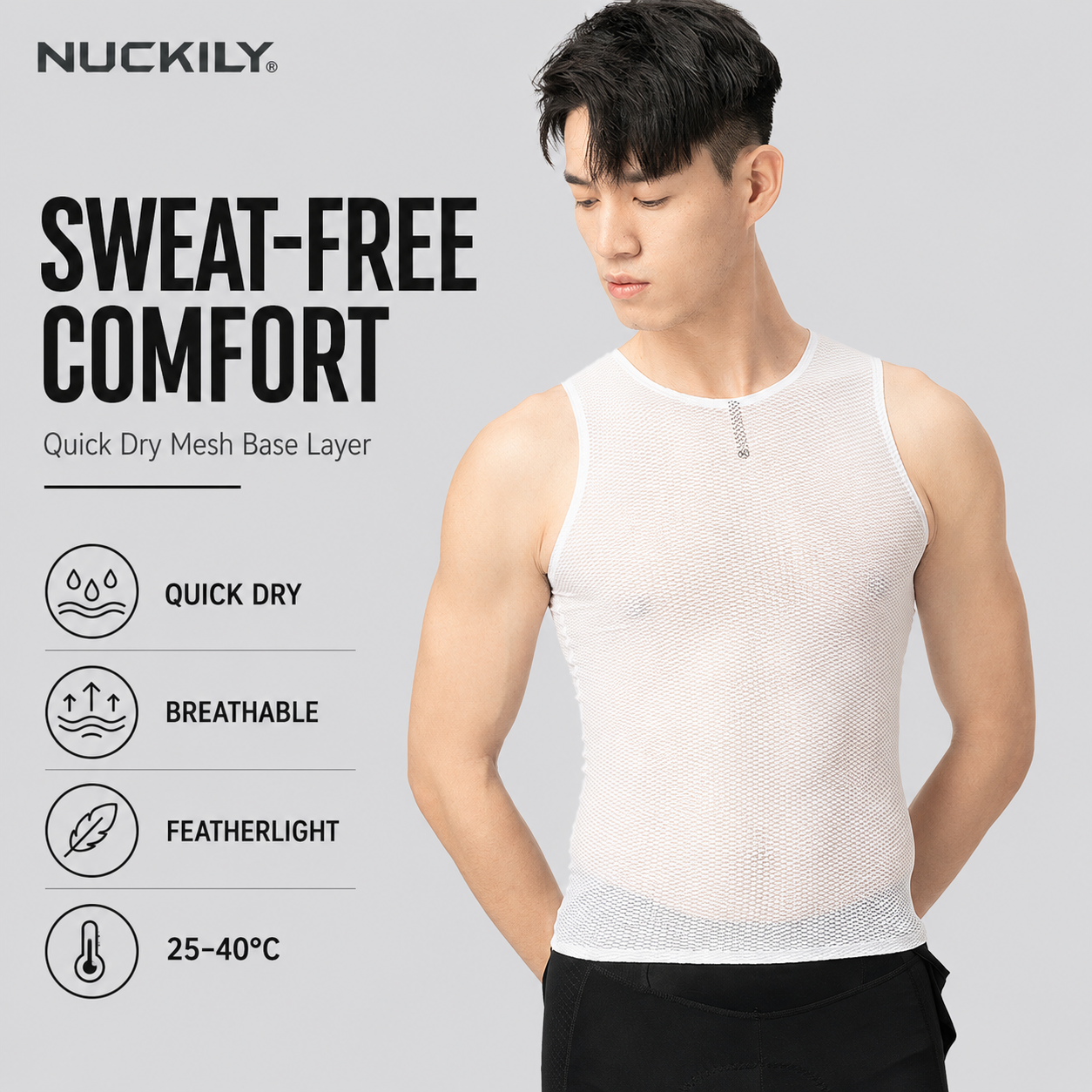 NUCKILY Men Cycling Base Layer - Sleeveless Undershirt recension och pris