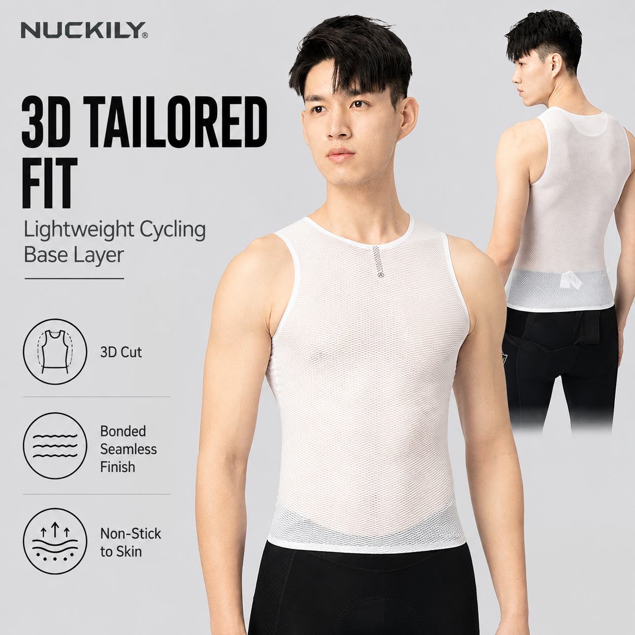 NUCKILY Men Cycling Base Layer - Sleeveless Undershirt recension och pris