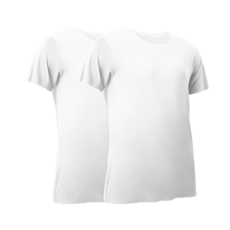 2PCS Men's Summer Ice Silk Sea - Undershirt Crew Neck recension och pris