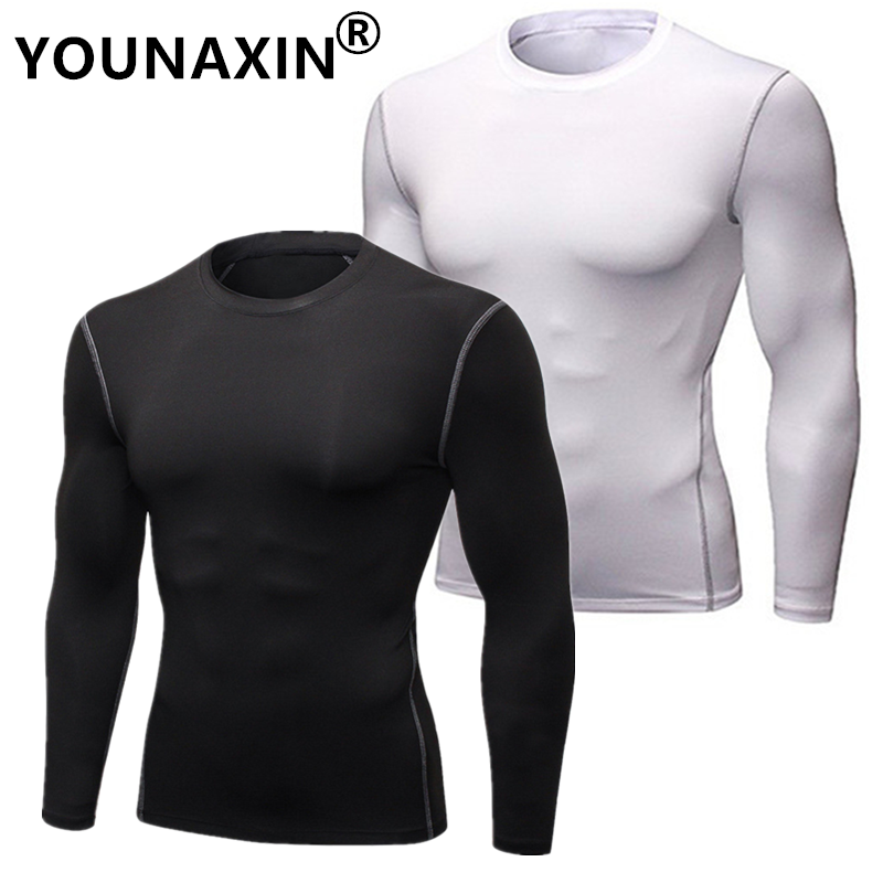 Men's Running Sports Long Slee - T Shirt Tight Fit recension och pris