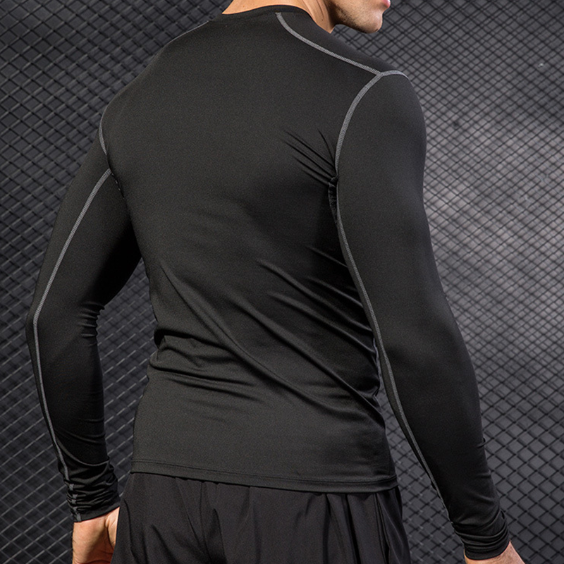 Men's Running Sports Long Slee - T Shirt Tight Fit recension och pris