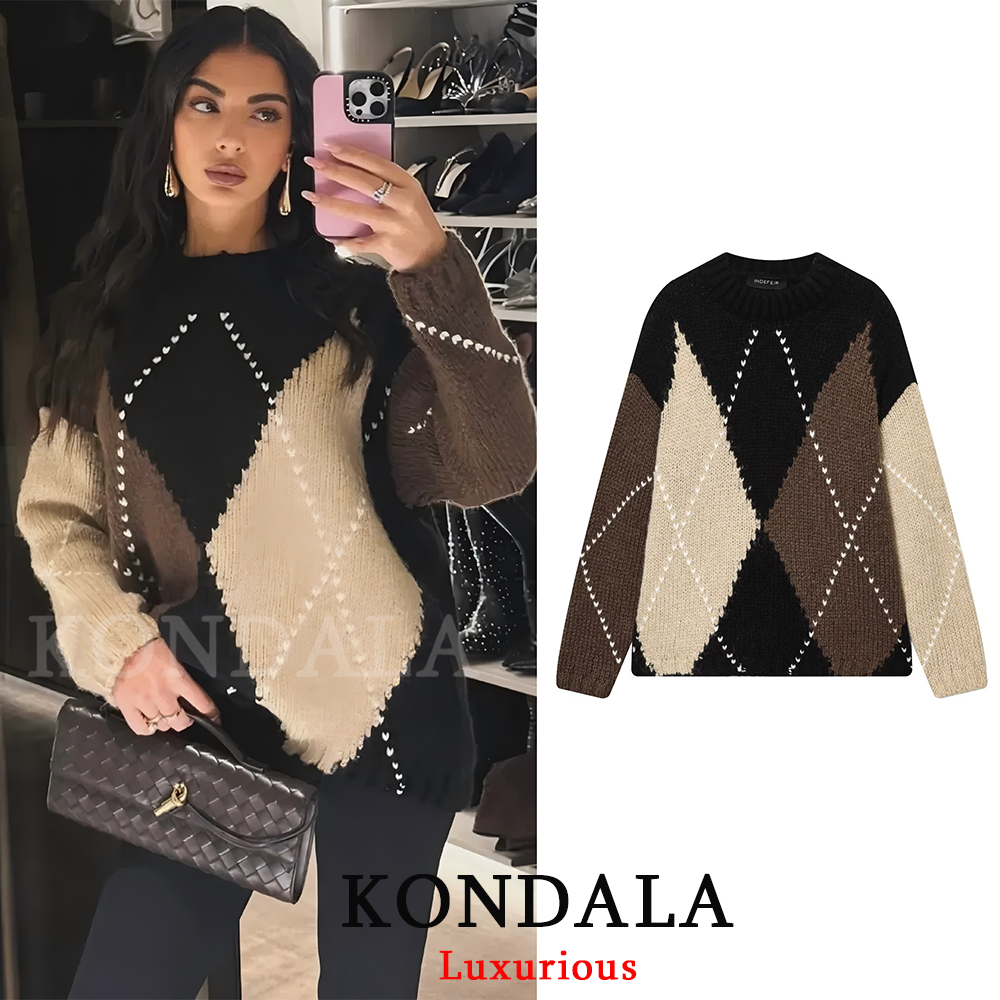 KONDALA Vintage Plaid Knit Swe - Thermal Long John recension och pris