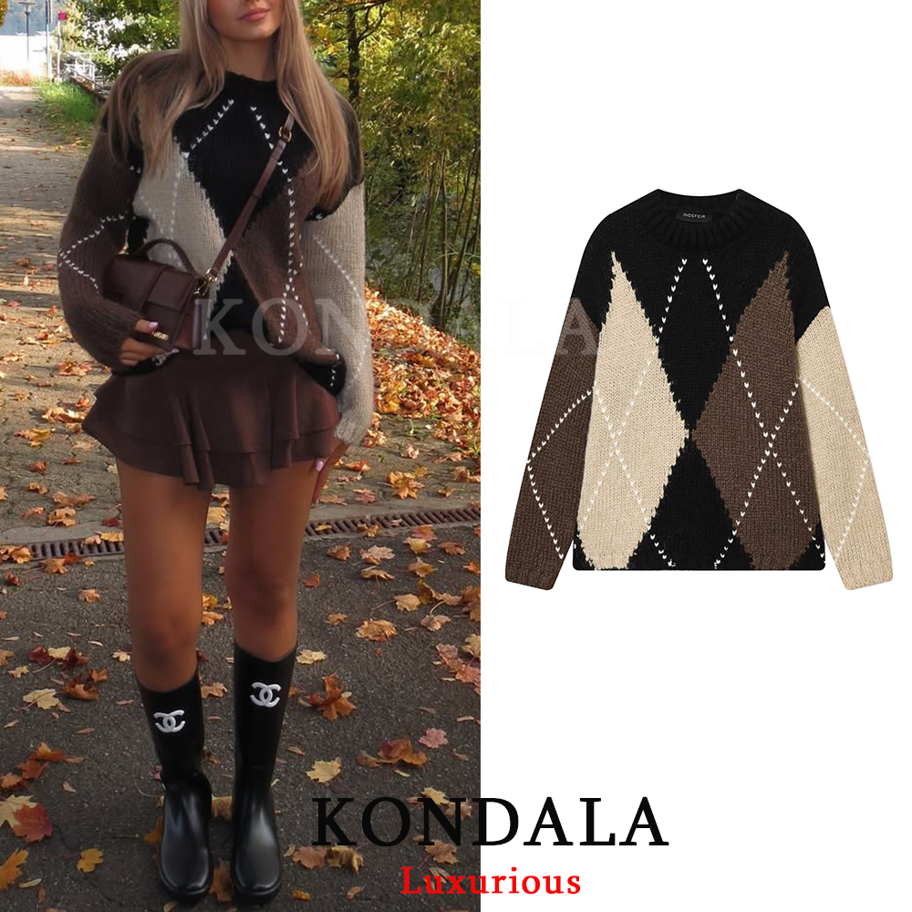 KONDALA Vintage Plaid Knit Swe - Thermal Long John recension och pris