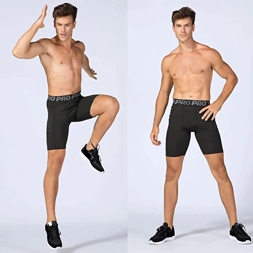 Mens Gym Shorts with Pockets W - Compression Shorts Athletes recension och pris