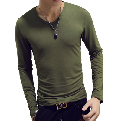 V Neck Mens T Shirts Plain Lon - Undershirt Crew Neck recension och pris