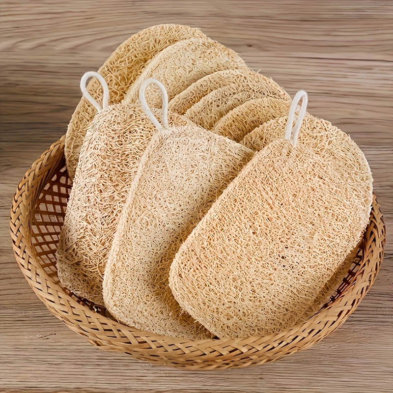 6pcs Natural Loofah Exfoliatin - Bamboo Fiber Trunk recension och pris