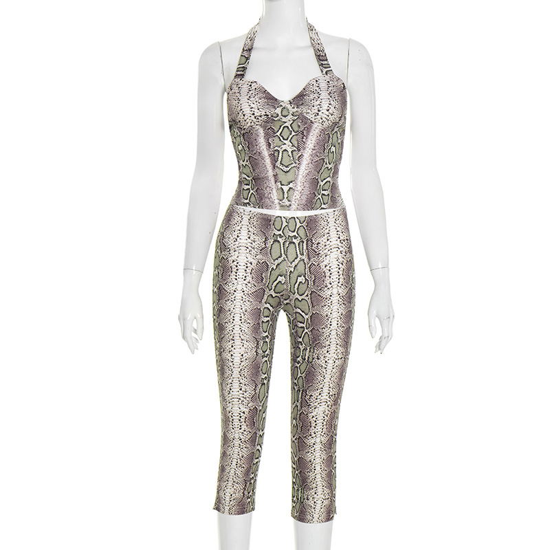 Serpentine Print Women Sexy 2  - Suspender Tank Top recension och pris