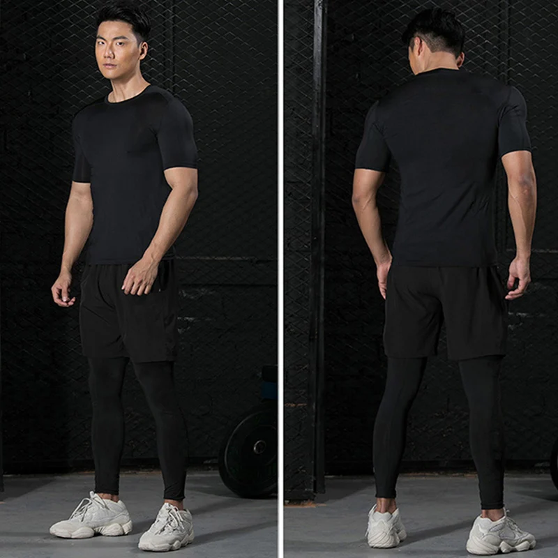 3 Pieces Fitness Suits Athleti - Compression Shorts Athletes recension och pris