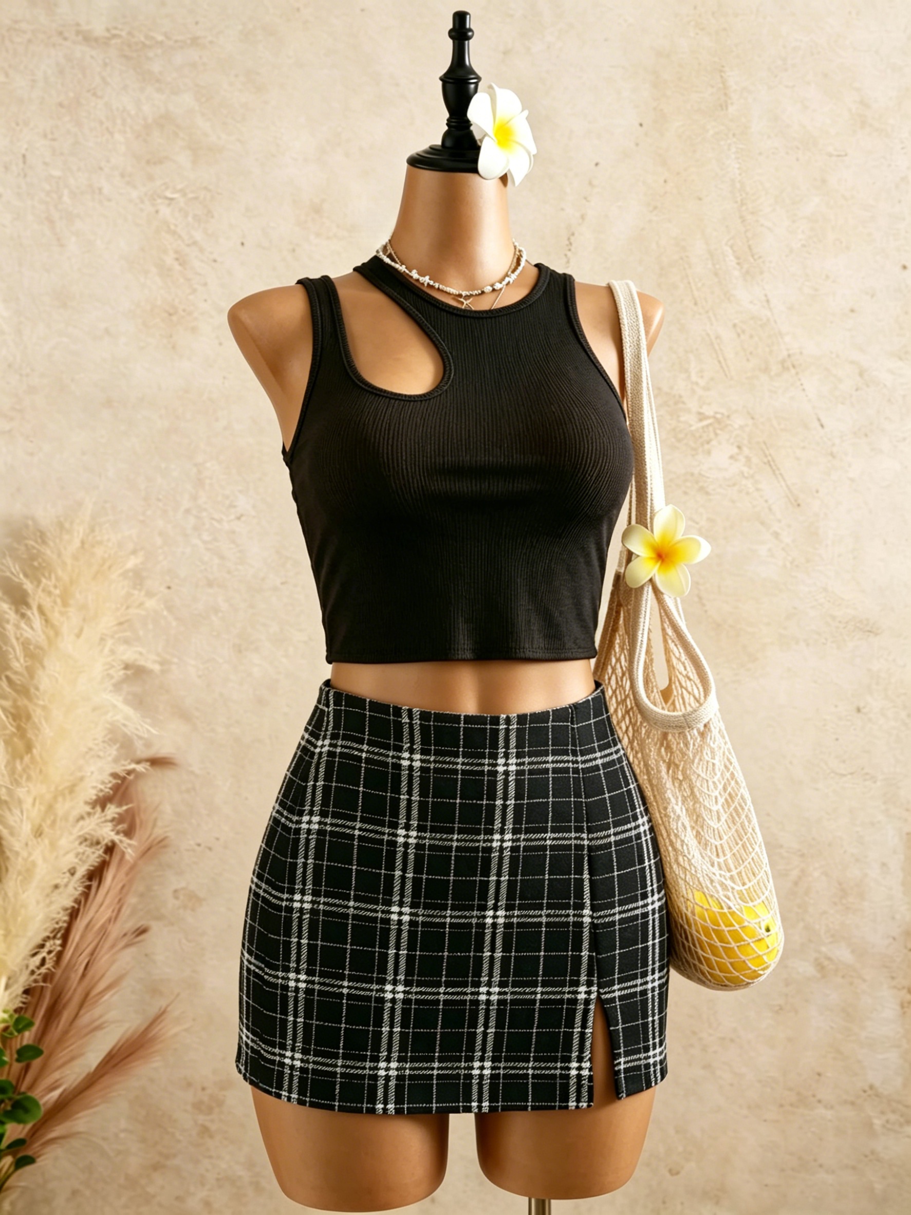 2 Piece Outfits Women Cutout R - Tank Top Ribbed recension och pris