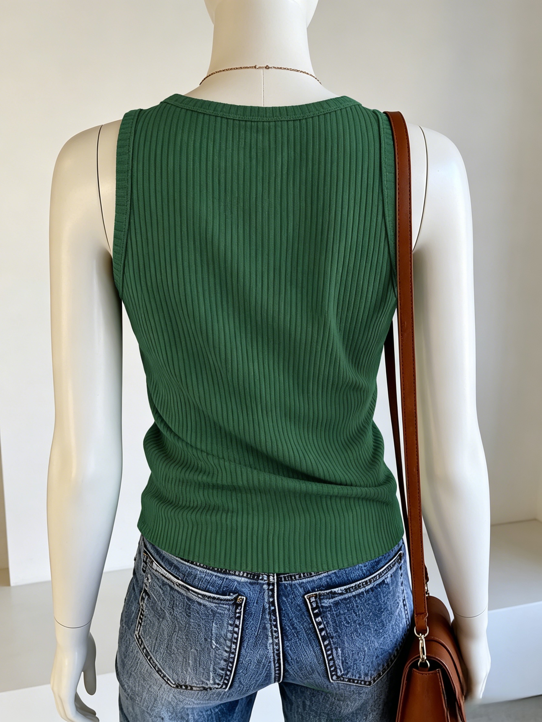 Plus Size Women Green Ribbed K - Tank Top Ribbed recension och pris