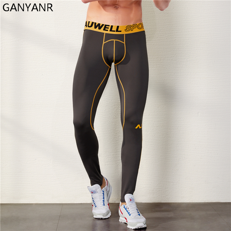 GANYANR Running Tights Men Spo - Compression Long Pant recension och pris