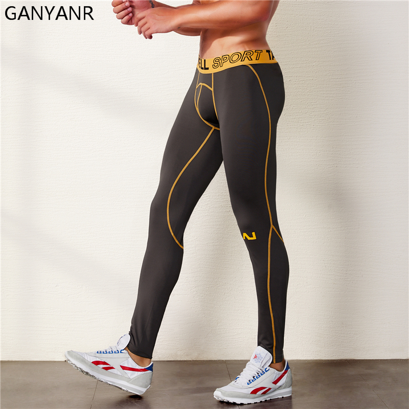GANYANR Running Tights Men Spo - Compression Long Pant recension och pris
