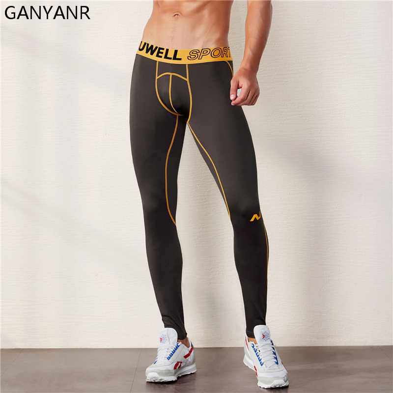 GANYANR Running Tights Men Spo - Compression Long Pant recension och pris