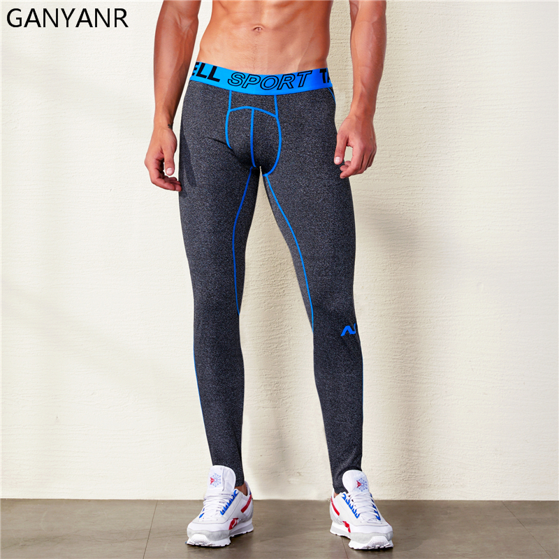 GANYANR Running Tights Men Spo - Compression Long Pant recension och pris