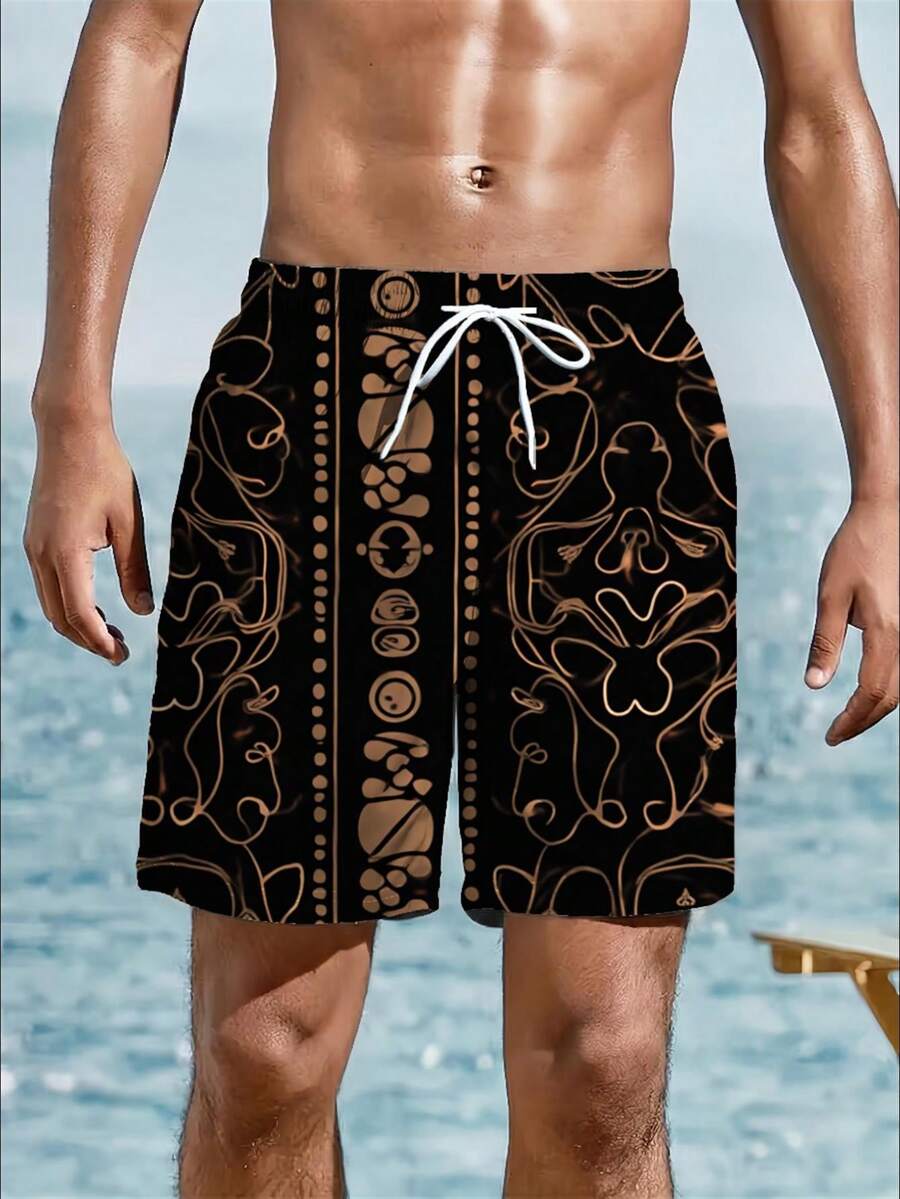 Mens Abstract Geometric Print  - Trunk Breathable Men recension och pris